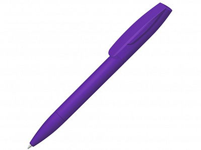 Ручка шариковая пластиковая Coral Gum , soft-touch (Фиолетовый)
