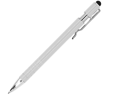 Ручка-стилус металлическая шариковая BORNEO (Белый)