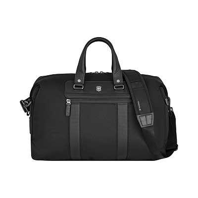 Дорожная сумка VICTORINOX Architecture Urban2 Compact Weekender, черный, полиэстер/кожа, 47x23x31 см, 32 л