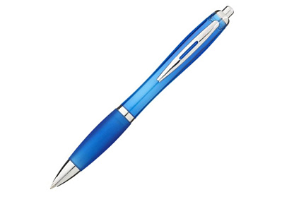 Ручка пластиковая шариковая Nash (Морская волна/серебристый)