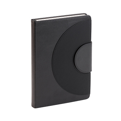 Ежедневник недатированный "Сицилия", формат А5, черный, черный (Чёрный)