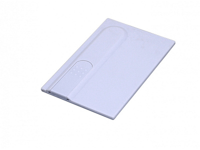 USB 2.0- флешка на 8 Гб в виде пластиковой карты, выдвижной механизм (Белый)