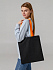 Холщовая сумка BrighTone, черная с оранжевыми ручками - Фото 4