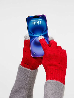 Перчатки сенсорные Spotti Senso, красные