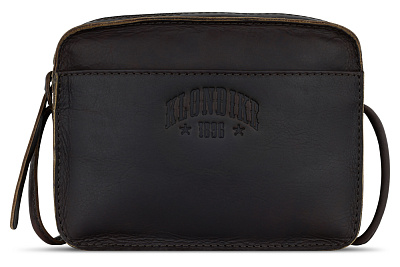 Сумка через плечо KLONDIKE RUSH «Allison», натуральная кожа в темно-коричневом цвете, 18 х 14 х 5 см (Коричневый)