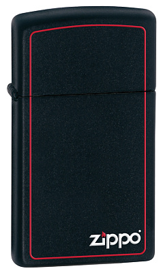 Зажигалка ZIPPO Slim® с покрытием Black Matte, латунь/сталь, чёрная, матовая, 29x10x60 мм (Черный)