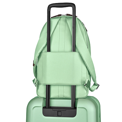 Рюкзак VICTORINOX Victoria Classic Business Backpack, мятный, нейлон/кожа/микрозамша, 27x21x41 см