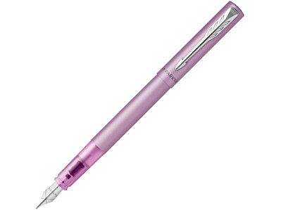 Перьевая ручка Parker Vector, F (Розовый, серебристый)