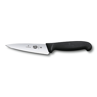 Нож разделочный VICTORINOX Fibrox с лезвием 12 см, чёрный (Черный)