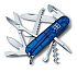 Нож перочинный VICTORINOX Huntsman, 91 мм, 15 функций, полупрозрачный синий - Фото 1