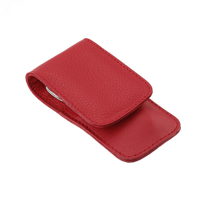 Маникюрный набор YES, 3 пр. Футляр: натуральная кожа, цвет красный