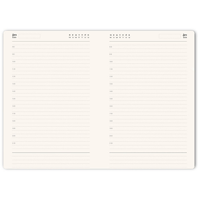 Ежедневник недатированный HAMILTON, A5, ярко-синий, кремовый блок