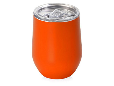 Вакуумная термокружка Sense, непротекаемая крышка, крафтовая упаковка (Оранжевый)
