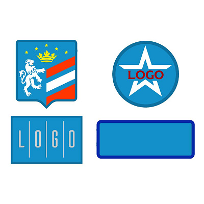 Шеврон из габардина Gabo M  (Голубой)