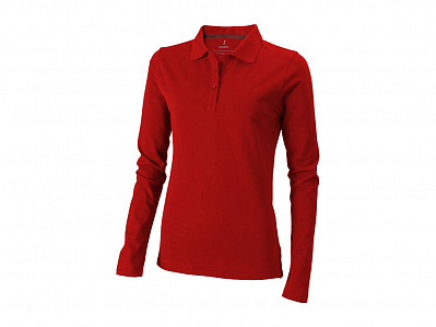 Рубашка поло Oakville женская с длинным рукавом (Красный)