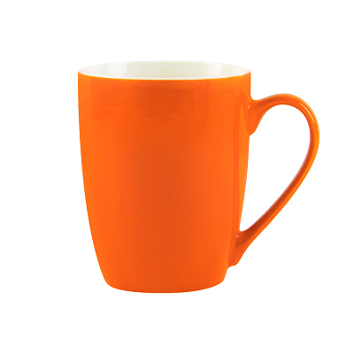 Кружка Elegante, софт-тач, 350мл, оранжевая-S (Оранжевый)