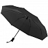 Зонт складной Manifest Color со светоотражающим куполом, черный - Фото 3