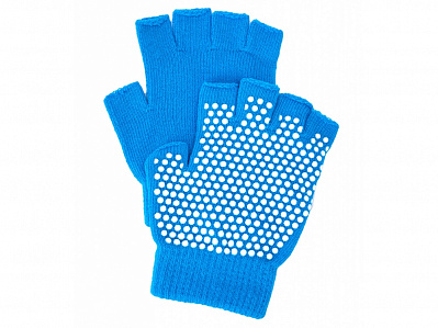 Перчатки противоскользящие для занятий йогой (Голубой)