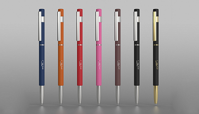 Ручка шариковая "Star", покрытие soft touch, черный с золотом