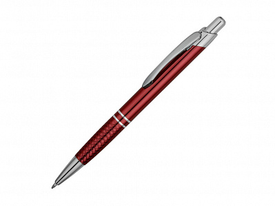 Ручка металлическая шариковая Кварц (Красный/серебристый)