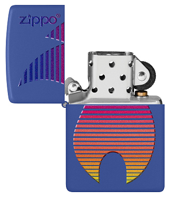 Зажигалка ZIPPO Classic с покрытием Royal Blue Matte, латунь/сталь, синяя, матовая, 38x13x57 мм