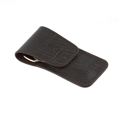 Маникюрный набор DEWAL, 3пр. Футляр: натуральная кожа, цвет коричневый