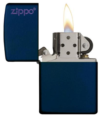 Зажигалка ZIPPO Classic с покрытием Navy Matte, латунь/сталь, синяя, матовая, 38x13x57 мм