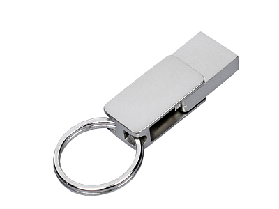 USB 2.0- флешка Mercury на 8 Гб с поворотным механизмом и дополнительным разъемом Type-C