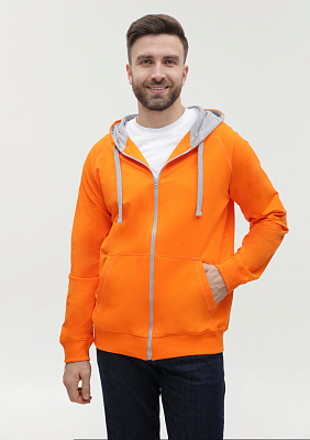 Толстовка мужская STAN с капюшоном на молнии футер без начёса 260, 61