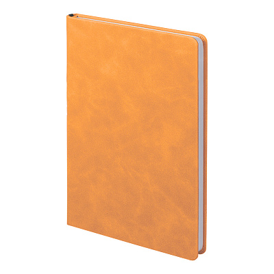 Ежедневник недатированный Muse , А5, с декоративной черной полосой, блок в линейку (Оранжевый)