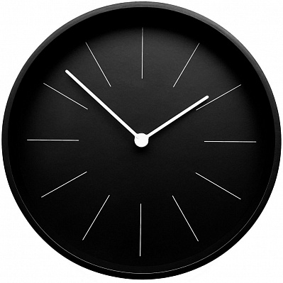 Часы настенные Neo, черные с белым (Черный)