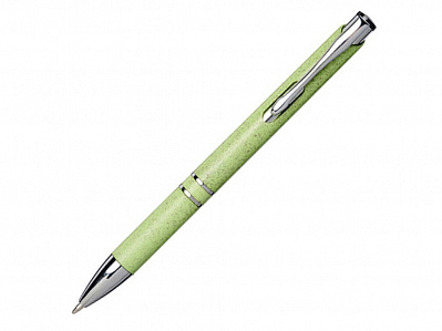 Ручка шариковая Moneta из АБС-пластика и пшеничной соломы (Зеленый)