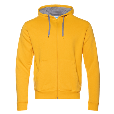 Толстовка мужская STAN с капюшоном на молнии футер с начёсом 280, 17 (Жёлтый)