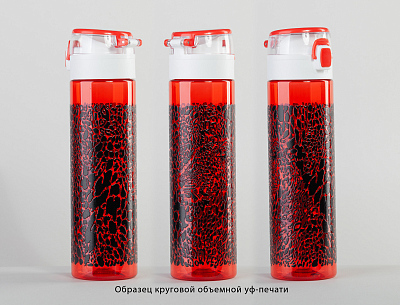 Бутылка для воды "Vita" 600 мл, красный с белым