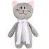 Мягкая игрушка Beastie Toys, котик с белым шарфом - Фото 1