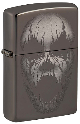 Зажигалка ZIPPO Screaming Monster с покрытием Black Ice®, латунь/сталь, черная, 38x13x57 мм (Черный)