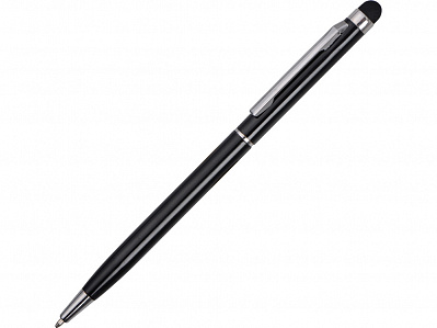 Ручка-стилус металлическая шариковая Jucy (Черный)