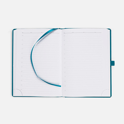 Ежедневник Favor Metal, недатированный, бирюзовый