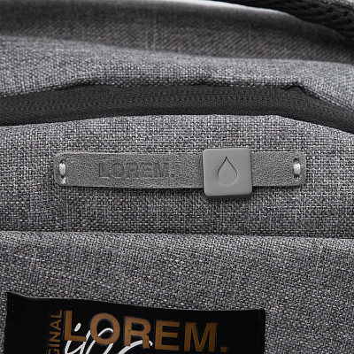 Лейбл кожаный Beta, XS, серый