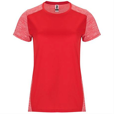 Спортивная футболка ZOLDER WOMAN женская, КРАСНЫЙ/ПЁСТРЫЙ КРАСНЫЙ XL (Красный/Пёстрый красный)