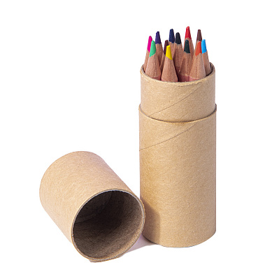 Набор цветных карандашей мини FLORA ,12 цветов (Бежевый)