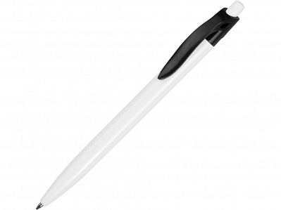 Ручка пластиковая шариковая Какаду (Белый/черный)