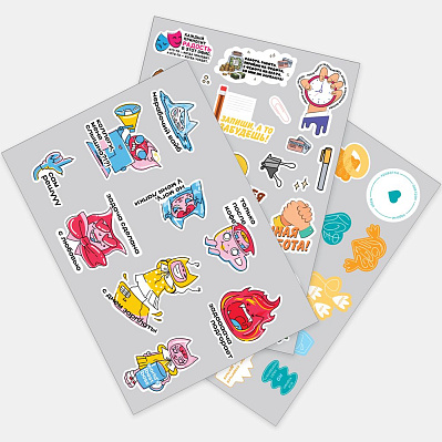 Наклейки ПВХ Sticker Pack на заказ L