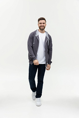 Толстовка мужская STAN с капюшоном на молнии футер без начёса 260, 61