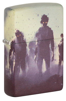 Зажигалка ZIPPO Zombie Design с покрытием 540 Matte, латунь/сталь, белая, матовая, 38x13x57 мм (Белый)