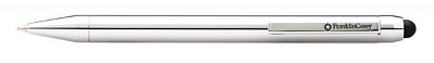 Шариковая ручка FranklinCovey Newbury со стилусом. Цвет - хромовый. (Серебристый)