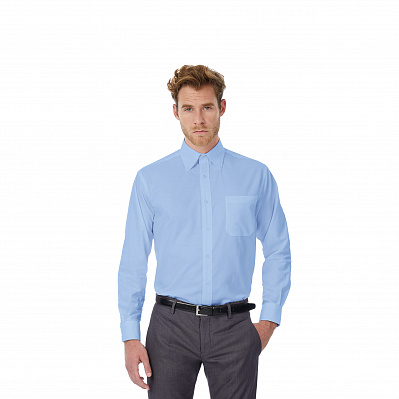 Рубашка мужская с длинным рукавом Oxford LSL/men  (Голубой)