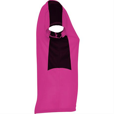 Спортивная футболка SUZUKA женская, ФУКСИЯ/ЧЕРНЫЙ 2XL