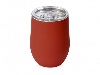 Вакуумная термокружка Sense Gum, непротекаемая крышка, soft-touch (Красный)