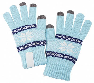 Сенсорные перчатки Snowflake, голубые (Голубой)